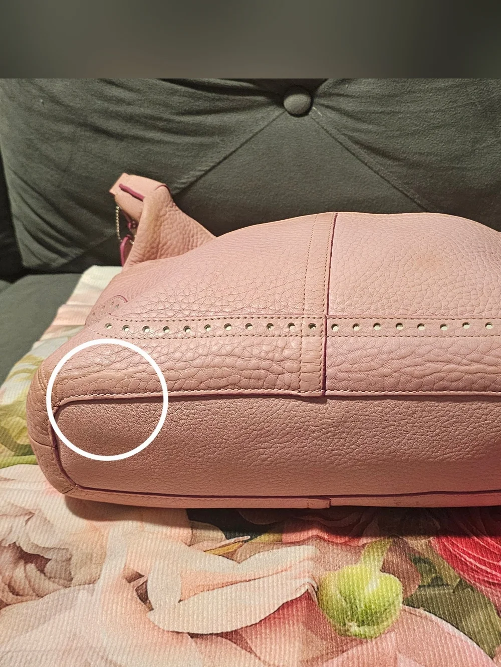 Coach Hampton Pink Pebble Handbag - Picture 6 of 6